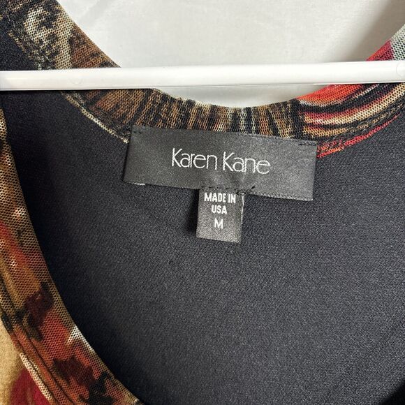 Y2K Abstract Boho Dress M Sleeveless Artsy Print Fall Festival Outfit - Picture 5 of 8